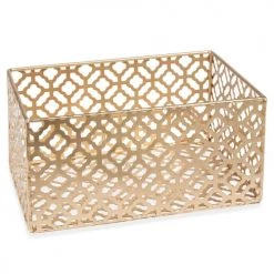 Maisons Du Monde Paniers Et Corbeilles 2 Paniers En Métal Doré -Rangements déco Soldes 2 paniers en metal dore 1000 12 38 169655 3