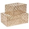 Maisons Du Monde Paniers Et Corbeilles 2 Paniers En Métal Doré -Rangements déco Soldes 2 paniers en metal dore 1000 12 38 169655 6