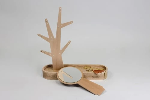 Reine Mère Rangements Salle De Bain Arbre à Boucle D'oreilles Miroir à Main Vide-poche 5 Reine Mère Rangements Salle De Bain Arbre à Boucle D'oreilles Miroir à Main Vide-poche – Image 3