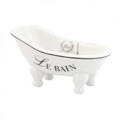 Enesco Rangements Salle De Bain Baignoire Porte Savon En Céramique