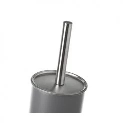 Wadiga Rangements Salle De Bain Balai Brosse WC En Métal Gris -Rangements déco Soldes balai brosse wc en metal gris 2