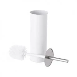 Wadiga Rangements Salle De Bain Balai Brosse WC Métal Blanc -Rangements déco Soldes balai brosse wc metal blanc 1