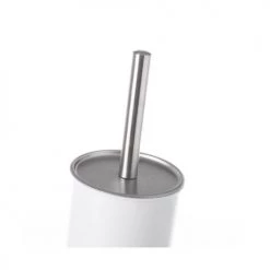 Wadiga Rangements Salle De Bain Balai Brosse WC Métal Blanc -Rangements déco Soldes balai brosse wc metal blanc 2
