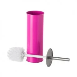 Wadiga Rangements Salle De Bain Balai Brosse WC Métal Fuchsia -Rangements déco Soldes balai brosse wc metal fuchsia 3