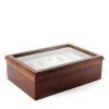 Wadiga Rangements à Bijoux Boîte à 12 Montres Et Bijoux En Bois Et Velours 28x19cm -Rangements déco Soldes boite a 12 montres et bijoux en bois et velours 28x19cm