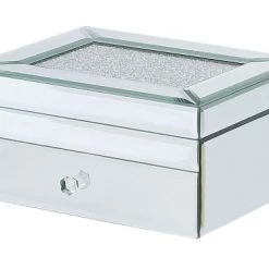 Beliani Rangements à Bijoux Boîte à Bijoux Argentée