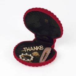 DOIY Rangements à Bijoux Boîte à Bijoux En Feutrine Rouge -Rangements déco Soldes boite a bijoux en feutrine rouge 4