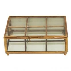 Chehoma Rangements Salle De Bain Boîte à Bijoux En Métal Doré