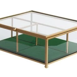 Beliani Rangements à Bijoux Boîte à Bijoux En Verre Et Doré