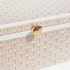 Maisons Du Monde Boîtes Boîte à Bijoux Motifs Graphiques Blancs Et Dorés 11 Maisons Du Monde Boîtes Boîte à Bijoux Motifs Graphiques Blancs Et Dorés -Rangements déco Soldes boite a bijoux motifs graphiques blancs et dores 1000 7 40 163343 4
