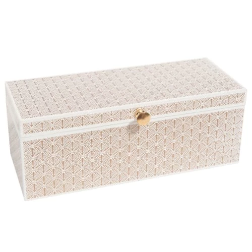Maisons Du Monde Boîtes Boîte à Bijoux Motifs Graphiques Blancs Et Dorés 3 Maisons Du Monde Boîtes Boîte à Bijoux Motifs Graphiques Blancs Et Dorés