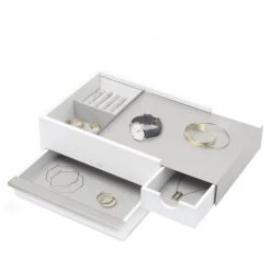 Umbra Rangements à Bijoux Boite à Bijoux Stowit Bois Gris -Rangements déco Soldes boite a bijoux stowit bois gris 2