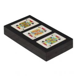 Chehoma Boîtes Boîte à Cartes En Bois Noir