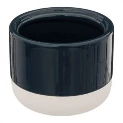 Five Simply Smart Rangements Salle De Bain Boîte à Coton En Céramique Bleu Pétrole, Blanc Et Noir -Rangements déco Soldes boite a coton en ceramique bleu petrole blanc et noir 2