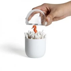 Qualy Design Rangements Salle De Bain Boite à Coton-tiges Hippocampe -Rangements déco Soldes boite a coton tiges hippocampe 5