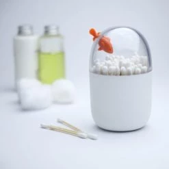 Qualy Design Rangements Salle De Bain Boite à Coton Tiges Poisson Clown -Rangements déco Soldes boite a coton tiges poisson clown 4