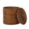 Bloomingville Boîtes Boîte à Couvercle En Rotin Marron 1 Bloomingville Boîtes Boîte à Couvercle En Rotin Marron -Rangements déco Soldes boite a couvercle en rotin marron