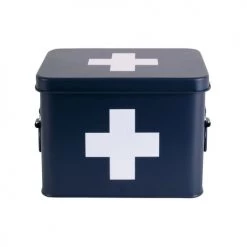 Present Time Rangements Salle De Bain Boîte à Pharmacie S Plastique Bleu Nuit