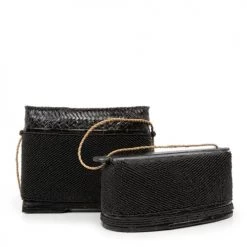 Bazar Bizar Boîtes Boîte à Trésors En Perles Noires -Rangements déco Soldes boite a tresors en perles noires 5