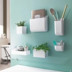 Compactor Rangements Salle De Bain Boîte De Rangement Auto-adhésive 23.2 X 6.7 X H.19.6 Cm -Rangements déco Soldes boite de rangement auto adhesive 23 2 x 6 7 x h 19 6 cm 5