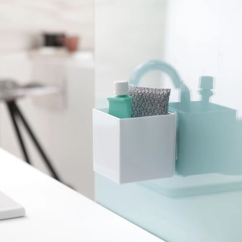 Compactor Rangements Salle De Bain Boîte De Rangement Auto-adhésive 9.5 X 10.2 X H.10 Cm 4 Compactor Rangements Salle De Bain Boîte De Rangement Auto-adhésive 9.5 X 10.2 X H.10 Cm – Image 2