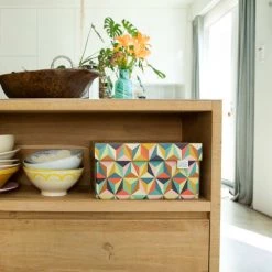 Dutch Design Brand Boîtes Boite De Rangement Back To The 60's 39,5x32x21cm Carton Multicolore -Rangements déco Soldes boite de rangement back to the 60 s 39 5x32x21cm carton multicolore 2