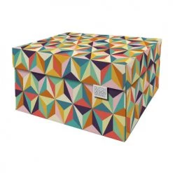 Dutch Design Brand Boîtes Boite De Rangement Back To The 60's 39,5x32x21cm Carton Multicolore