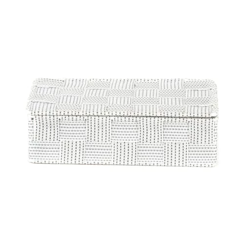 Compactor Boîtes Boîte De Rangement Blanche En Sangles Tressées 21x12cm 5 Compactor Boîtes Boîte De Rangement Blanche En Sangles Tressées 21x12cm – Image 3