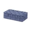 Compactor Boîtes Boîte De Rangement Bleue En Sangles Tressées 21x12cm 1 Compactor Boîtes Boîte De Rangement Bleue En Sangles Tressées 21x12cm -Rangements déco Soldes boite de rangement bleue en sangles tressees 21x12cm