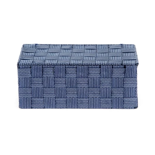 Compactor Boîtes Boîte De Rangement Bleue En Sangles Tressées 27x15cm 5 Compactor Boîtes Boîte De Rangement Bleue En Sangles Tressées 27x15cm – Image 3