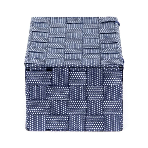 Compactor Boîtes Boîte De Rangement Bleue En Sangles Tressées 27x15cm 8 Compactor Boîtes Boîte De Rangement Bleue En Sangles Tressées 27x15cm – Image 6