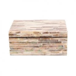 Compactor Boîtes Boîte De Rangement En Nacre 20,5x15cm -Rangements déco Soldes boite de rangement en nacre 20 5x15cm 2