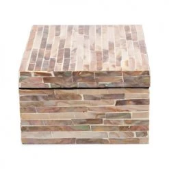 Compactor Boîtes Boîte De Rangement En Nacre 20,5x15cm -Rangements déco Soldes boite de rangement en nacre 20 5x15cm 3