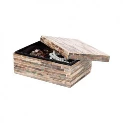 Compactor Boîtes Boîte De Rangement En Nacre 20,5x15cm -Rangements déco Soldes boite de rangement en nacre 20 5x15cm 4