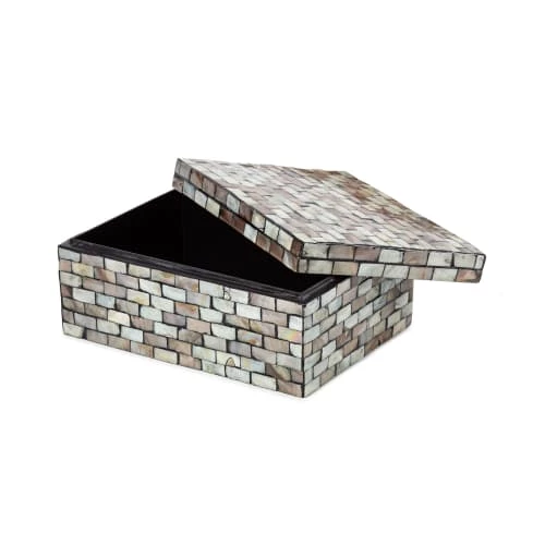 Compactor Boîtes Boîte De Rangement En Nacre 20,5x15cm 4 Compactor Boîtes Boîte De Rangement En Nacre 20,5x15cm – Image 2