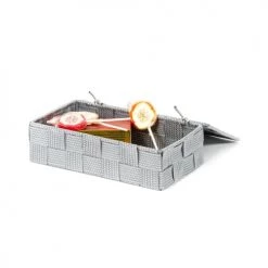 Compactor Boîtes Boîte De Rangement Grise En Sangles Tressées 21x12cm 13 Compactor Boîtes Boîte De Rangement Grise En Sangles Tressées 21x12cm -Rangements déco Soldes boite de rangement grise en sangles tressees 21x12cm 5