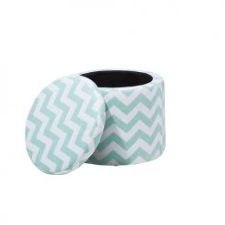 Beliani Boîtes Boîte De Rangement Multifonction Bleu Et Blanc -Rangements déco Soldes boite de rangement multifonction bleu et blanc 1