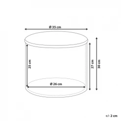 Beliani Boîtes Boîte De Rangement Multifonction Bleu Et Blanc -Rangements déco Soldes boite de rangement multifonction bleu et blanc 3