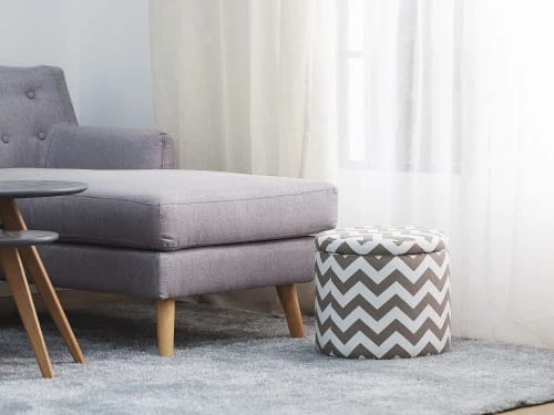 Beliani Boîtes Boîte De Rangement Multifonction Gris Et Blanc 4 Beliani Boîtes Boîte De Rangement Multifonction Gris Et Blanc – Image 2