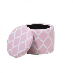 Beliani Boîtes Boîte De Rangement Mutltifonction Rose -Rangements déco Soldes boite de rangement mutltifonction rose 2