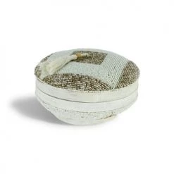 Now’s Home Boîtes Boite En Bambou Ornée De Perles