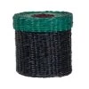 Maisons Du Monde Boîtes Boîte En Jonc De Mer Noir Et Couvercle Vert - Lot De 2 -Rangements déco Soldes boite en jonc de mer noir et couvercle vert 1000 9 38 223406 1