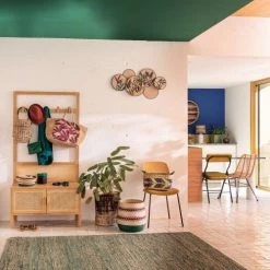 Maisons Du Monde Boîtes Boîte En Jonc De Mer Noir Et Couvercle Vert - Lot De 2 -Rangements déco Soldes boite en jonc de mer noir et couvercle vert 1000 9 38 223406 3