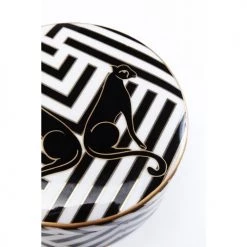 Kare Design Boîtes Boîte Noire Et Blanche Panthères En Porcelaine D17 -Rangements déco Soldes boite noire et blanche pantheres en porcelaine d17 3