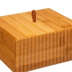 Five Simply Smart Rangements Salle De Bain Boîte Salle De Bain Bambou - 15x15x7cm -Rangements déco Soldes boite salle de bain bambou 15x15x7cm 2