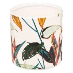 Five Simply Smart Rangements Salle De Bain Boîte Salle De Bain Céramique Feuillage Exotique - 9.8x9.8x11cm -Rangements déco Soldes boite salle de bain ceramique feuillage exotique 9 8x9 8x11cm 2