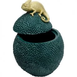 Kare Design Rangements à Bijoux Boîte Verte Caméléon Doré En Polyrésine H34 -Rangements déco Soldes boite verte cameleon dore en polyresine h34 3