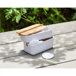 Lexon Rangements Salle De Bain Boîtes De Rangement En Bambou Blanc Cassé -Rangements déco Soldes boites de rangement en bambou blanc casse 2