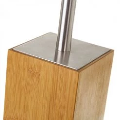 Unimasa Rangements Salle De Bain Brosse De Toilettes Bambou 10x23cm -Rangements déco Soldes brosse de toilettes bambou 10x23cm 2