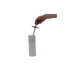 Kela Rangements Salle De Bain Brosse WC Blanche Et Manche Argenté -Rangements déco Soldes brosse wc blanche et manche argente 2